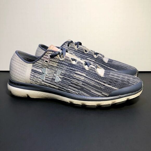 Womens UNDER ARMOUR Speedform Velociti Gray Graphic Running Shoes / Size 9.5 - Picture 1 of 10